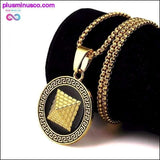 Plus Minus Co 18k Real Gold Plated Ancient Egypt Pyramid Necklace, view 2