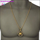 Plus Minus Co 18k Real Gold Plated Ancient Egypt Pyramid Necklace, view 3