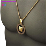 Plus Minus Co 18k Real Gold Plated Ancient Egypt Pyramid Necklace, view 4