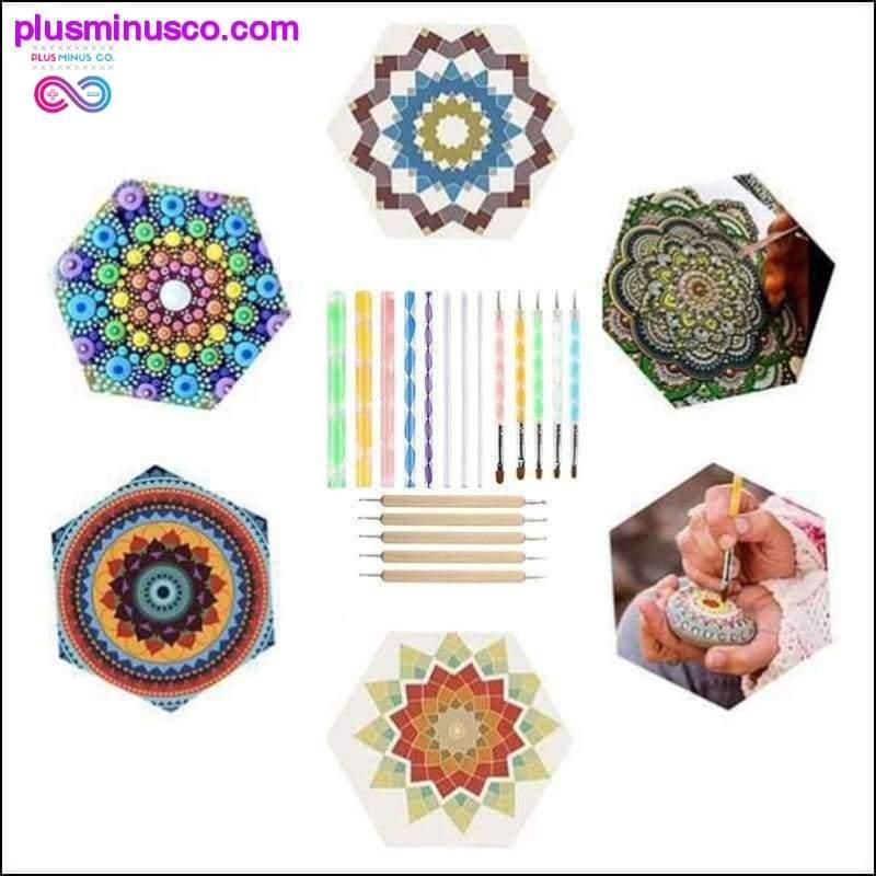 Plus Minus Co 18PCS Mandala Dotting Tools Set Embossing Stylus Large