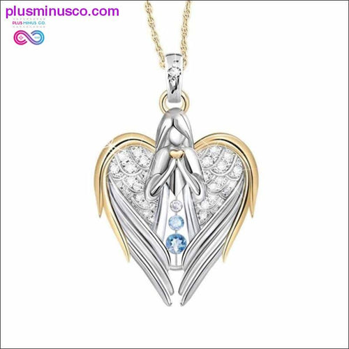 Plus Minus Co 1pc Gold Sliver Crystal Rhinestone Heart-shaped Design Angel