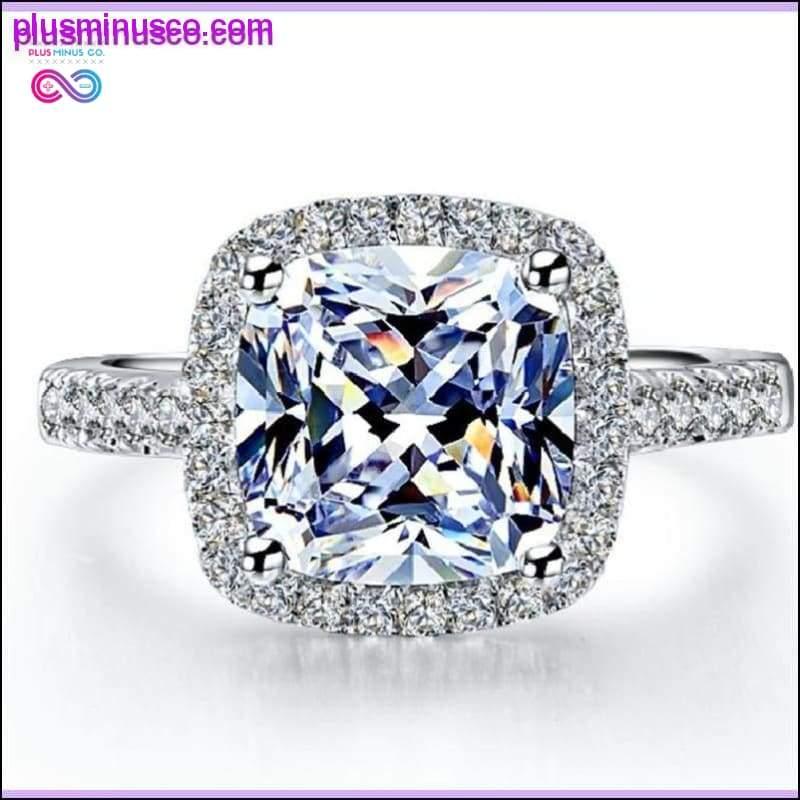 Plus Minus Co 2 Carat Brilliant Cushion Cut Halo Style Diamond Ring ||