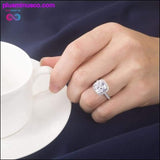Plus Minus Co 2 Carat Brilliant Cushion Cut Halo Style Diamond Ring ||, view 3