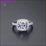 Plus Minus Co 2 Carat Brilliant Cushion Cut Halo Style Diamond Ring ||, view 4