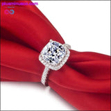 Plus Minus Co 2 Carat Brilliant Cushion Cut Halo Style Diamond Ring ||, view 5