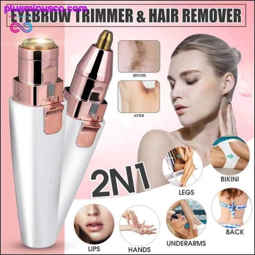 Plus Minus Co 2 IN 1 Lady Epilators Electric Eyebrow Trimmer USB