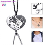 Plus Minus Co 2 Pcs/Set Cute Cat Dog Shape Heart Puzzle Couples Necklaces, view 2