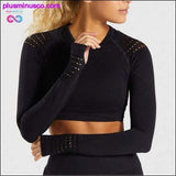Plus Minus Co 2 pcs/set Seamless Women Sport Suit Gym Workout Clothes Long, view 3