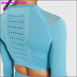 Plus Minus Co 2 pcs/set Seamless Women Sport Suit Gym Workout Clothes Long, view 5