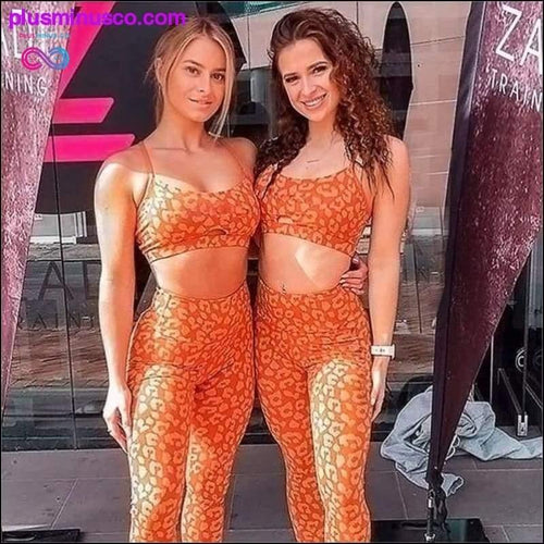 Plus Minus Co 2 Piece Sexy Sports Bra High Waist Yoga Leggings ||