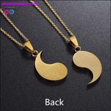 Plus Minus Co Yin Yang Pendant Necklace for Couples or BFF 2 Piece, view 3