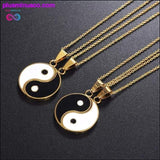Plus Minus Co Yin Yang Pendant Necklace for Couples or BFF 2 Piece, view 4