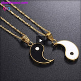 Plus Minus Co Yin Yang Pendant Necklace for Couples or BFF 2 Piece, view 5