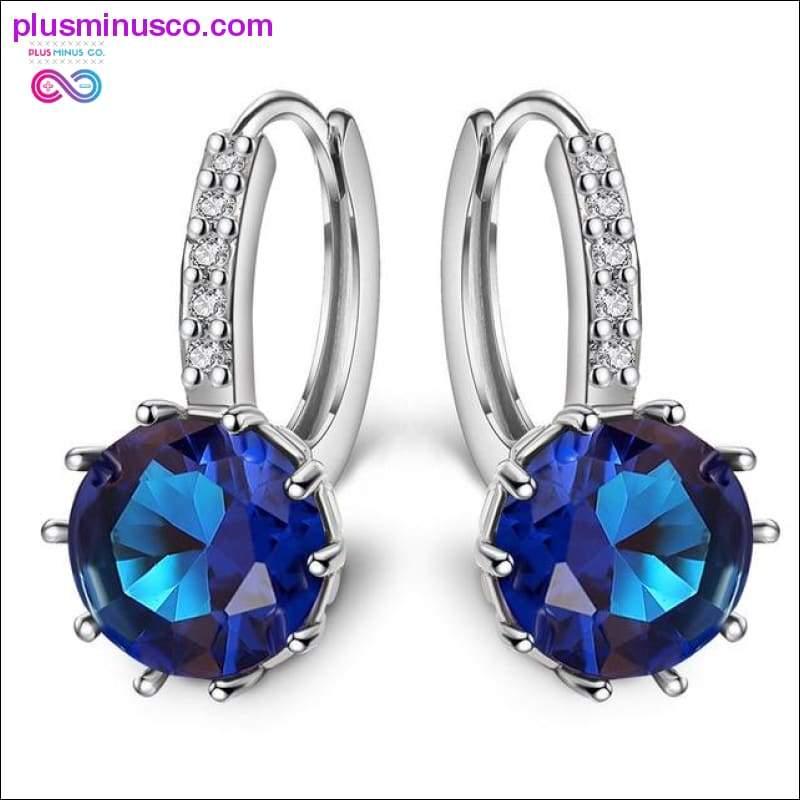 Plus Minus Co Rose Gold Crystal CZ Bling Drop Earrings for Women Girls