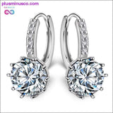 Plus Minus Co Rose Gold Crystal CZ Bling Drop Earrings for Women Girls, view 2