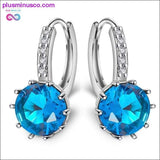 Plus Minus Co Rose Gold Crystal CZ Bling Drop Earrings for Women Girls, view 4
