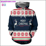 Plus Minus Co New 3D Christmas Hoodies Men's/Women's Casual Pullover, view 4