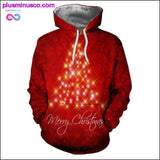 Plus Minus Co New 3D Christmas Hoodies Men's/Women's Casual Pullover, view 5