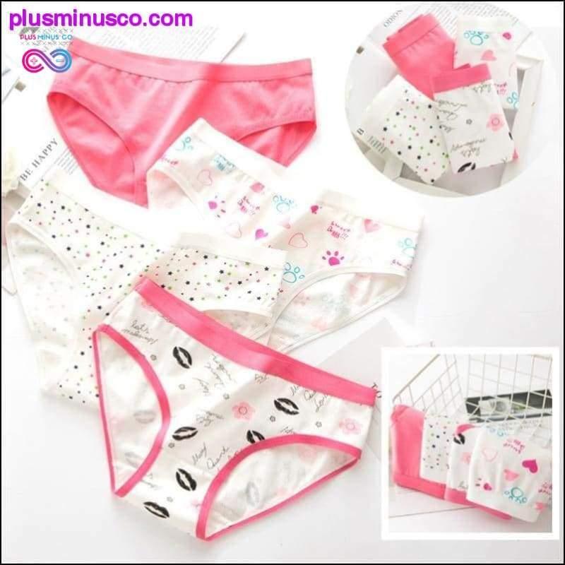 Plus Minus Co Panties Fashion Cotton Cute Girls Briefs for Women Sexy