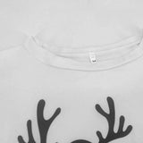 Plus Minus Co Oh Deer! Long Sleeve Casual Loose Sleeping Tee Cartoon Pattern Sweatshirt 2021 Christmas Sweatshirt, view 3