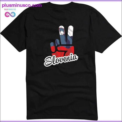 Plus Minus Co Slovenia I love you Short-Sleeved Short Sleeve Fitness Clothing Men