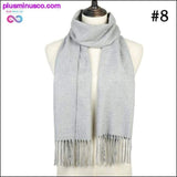 Plus Minus Co Plaid Scarf Shawls Pashmina Cashmere Knit Soft Unisex Retro, view 6