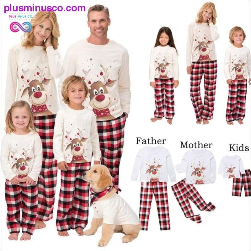 Plus Minus Co Christmas Family Matching Pajamas Set Deer Adult Kid Family