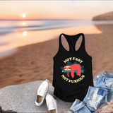 Plus Minus Co 2020 Fashion Not Fast Not Furious Sloth Print Tank Top Women Sleeveless Summer Vest Ladies Crew Neck Harajuku Tops for Teens, view 3