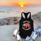 Plus Minus Co 2020 Fashion Not Fast Not Furious Sloth Print Tank Top Women Sleeveless Summer Vest Ladies Crew Neck Harajuku Tops for Teens, view 6