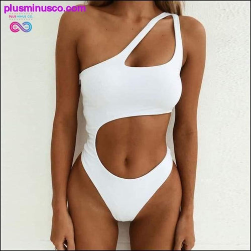 Plus Minus Co Bikini Set Women Sexy Swimwear Solid Swimsuit Sexy High