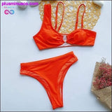 Plus Minus Co New Mesh Patchwork Sexy Bikini Set High Waist Beach, view 2