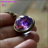 Plus Minus Co Nebula Galaxy Double Sided Pendant Necklace ||, view 4