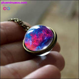 Plus Minus Co Nebula Galaxy Double Sided Pendant Necklace ||, view 5