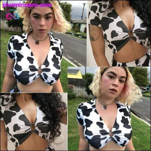 Plus Minus Co 2020 Newest Hot Fashion Sexy Women Summer Tops Short Sleeve