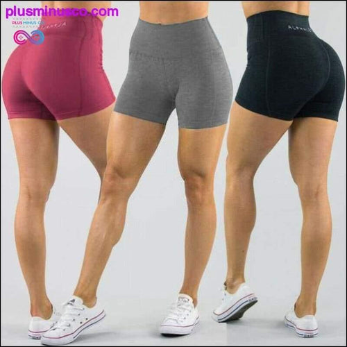 Plus Minus Co 2020 Newest Women Yoga Shorts Push Up Fitness Short Legging