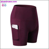 Plus Minus Co 2020 Newest Women Yoga Shorts Push Up Fitness Short Legging, view 5