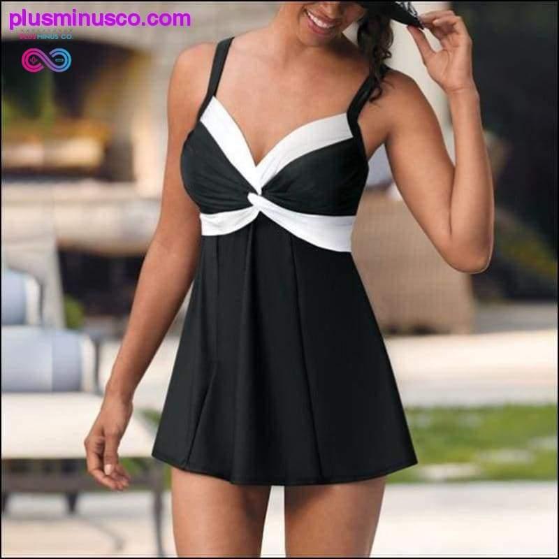 Plus Minus Co Plus Size Swimwear Women Skirt Tankini Swimsuit Two Piece