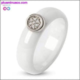 Plus Minus Co 2020 Ring Ceramics 8mm Fashion Exquisite Rhinestone Ceramic, view 2