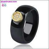 Plus Minus Co 2020 Ring Ceramics 8mm Fashion Exquisite Rhinestone Ceramic, view 3