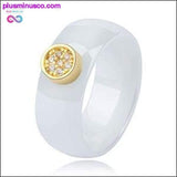 Plus Minus Co 2020 Ring Ceramics 8mm Fashion Exquisite Rhinestone Ceramic, view 5