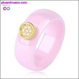 Plus Minus Co 2020 Ring Ceramics 8mm Fashion Exquisite Rhinestone Ceramic, view 6