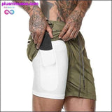 Plus Minus Co 2020 Summer Running Shorts Men 2 in 1 Sports Jogging Fitness, view 2