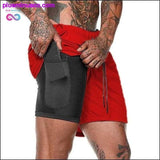 Plus Minus Co 2020 Summer Running Shorts Men 2 in 1 Sports Jogging Fitness, view 4