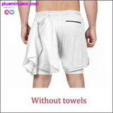 Plus Minus Co 2020 Summer Running Shorts Men 2 in 1 Sports Jogging Fitness, view 6