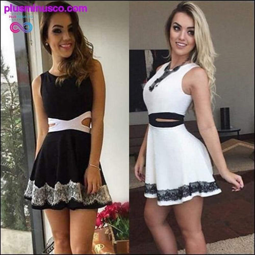 Plus Minus Co sleeveless o-neck Lace  Summer women dress