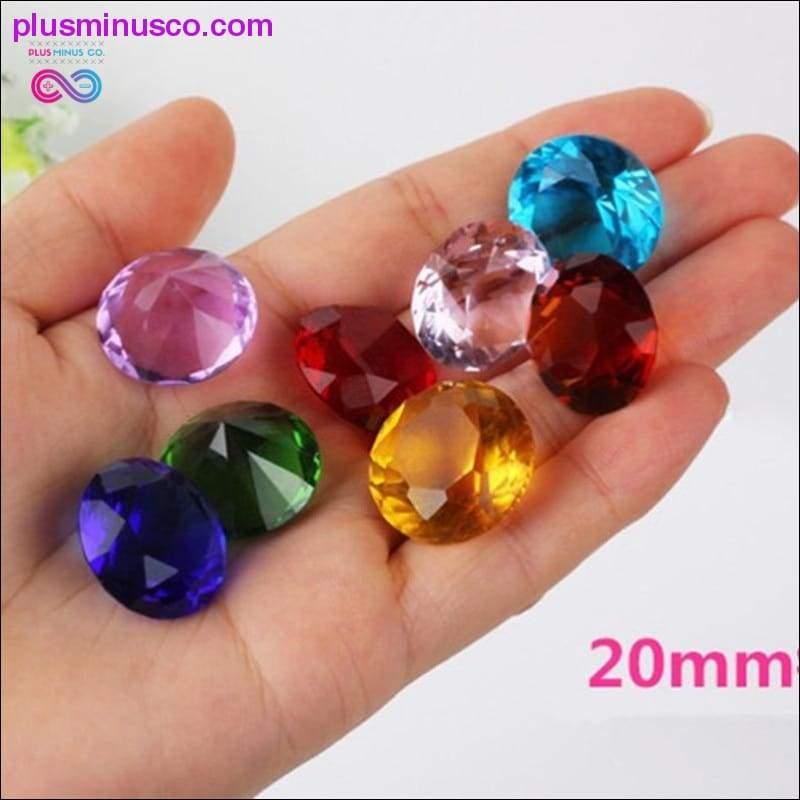 Plus Minus Co 20MM 1pcs Dimeter Crystal Diamond Rainbow Glass Beads Feng