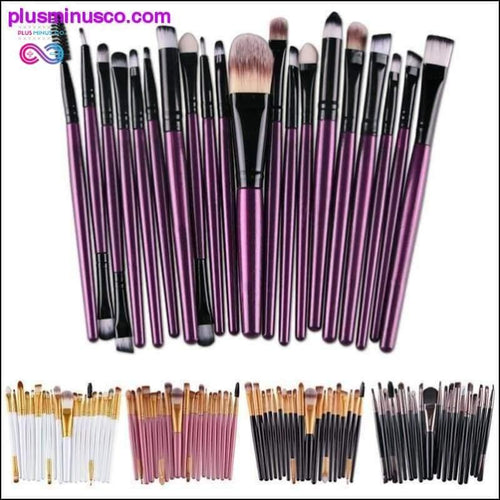 Plus Minus Co 20Pcs Eye Makeup Brushes Set Cosmetic Kit