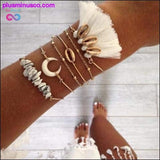 Plus Minus Co 21 Style Women Fashion Moon Leaf Shell Cross Crystal, view 2
