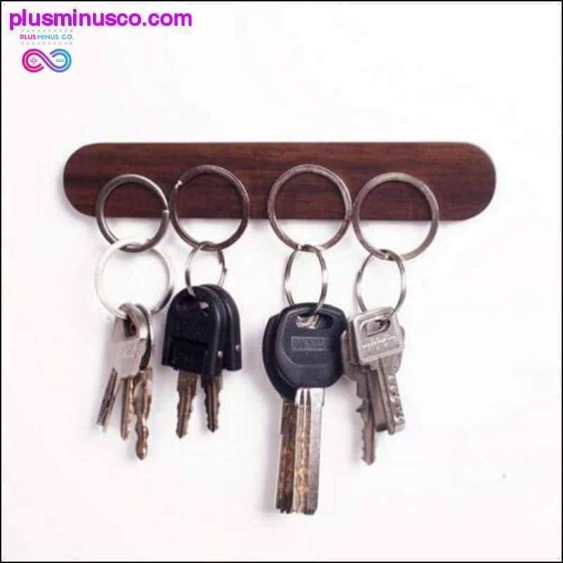 Plus Minus Co 2PC Nordic Wooden Magnetic Hanger For Keys