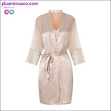 Plus Minus Co 2PCS Robe Set Bride Bridesmaid Wedding Gown Lace Sexy, view 5